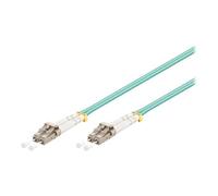 Goobay 95751 Câble à Fibres Optiques, Multimode (OM3), Turquoise, 1 m Longueur