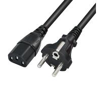 BIGtec Câble d'alimentation pour appareils à Froid de 1,8 m - Câble d'alimentation Schuko - Fiche Type F CEE 7/4 vers connecteur C13 - Convient pour PC, Ordinateur, Bloc d'alimentation, imprimante