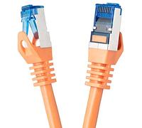 BIGtec Câble Ethernet 3m RJ45 Super Speed CAT 7 LAN Réseau Internet Compatible CAT7 Orange Compatible Playstation xBox PS5 PS4 Routeur Switch Modem Décodeur TV Box Console de Jeux PC