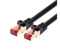 BIGtec Câble Ethernet Réseau RJ45 50m à double blindage, noir Internet Lan