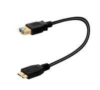 BIGtec HighOTG Cable Data Cable USB Micro-B - USB-A Bu OTG 11cm Or/OTG Adaptateur Téléphone portab 3.0 gerade Noir
