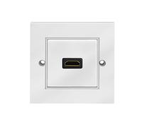 BIGtec Prise murale HDMI 1 voie - Prise murale encastrée - 1 prise A - 1 prise A HDMI haute vitesse avec Ethernet 3D Full HD HDTV 4K 2160p