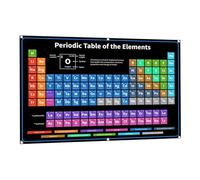 Bigtime Signs Tableau périodique avec éléments réels à l'intérieur | Tableau périodique de chimie des éléments 2022 noir 35 et 54 pouces Affiche de tableau périodique affiches