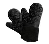 BIGTO Gant de cuisine avec coque en silicone résistant à la chaleur jusqu'à 500°C - Manique étanche pour barbecue, grill, four, four micro-ondes - 33 x 19,1 cm