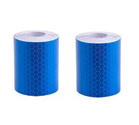 BigTron Bande Réfléchissante, Haute intensité Ruban Réfléchissant Adhésif-Auto Imperméabiliser Sécurité à Marquer 50mm x 3M 2 Rouleaux Bleu