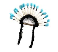 BIGULA Accessoires de fête de carnaval pour MardiGras - Accessoires de vacances - Bandeau à plumes pour adulte - Bandeau indien à thème de fête