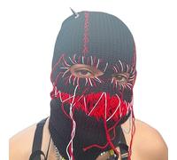 BIGULA Chapeau farfelu pour adulte automne hiver tricoté chapeau Halloween fête accessoires photographie terrifiant voleur bonnet tricoté chapeaux d'Halloween