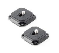 BIGULA Lot de 2 bases de montage pour appareil photo 38 mm à dégagement rapide avec coussinet antidérapant intégré pour sangles d'épaule, plaque QR type Arca
