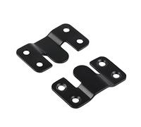 BIGULA Lot de 2 supports muraux noirs et argentés pour accrocher des photos, crochets assortis pour meubles