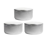 BIGULA Lot de 3 pots de stockage en aluminium résistants à l'humidité pour la conservation des échantillons, plateau de test léger en aluminium