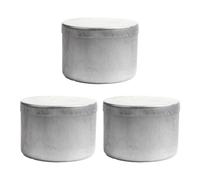 BIGULA Lot de 3 pots de stockage en aluminium résistants à l'humidité pour la conservation des échantillons, plateau de test léger en aluminium