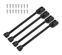 BIGULA Lot de 4 supports de pieds de table pliants en forme de fer à cheval avec vis pour le rangement