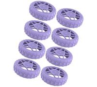 BIGULA Lot de 8 protections de roues en silicone souple pour valises conçues pour protéger contre l'abrasion pour les amateurs de voyage d'affaires, violet, One Size