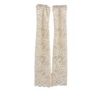 BIGULA Manchettes de Protection UV en Dentelle Manches en Dentelle Florale pour Femmes Gants Longs ajourés sans Doigts pour Protection Solaire