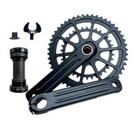 BIGULA Pédalier de vélo de route 165 mm Double vitesse rond 34T-50T Pédalier creux intégré pour 9/10/11 vitesses