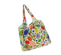 BIGULA Sac de courses pliable multifonction de grande capacité, résistant à l'eau, pour les voyages en plein air et le camping, lavable, Paradis des légumes, One Size