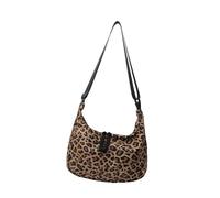 BIGULA Sacs à bandoulière tendance avec imprimé léopards pour femme avec sangle réglable, marron, 32x10x20cm /12.59x3.93x7.87in