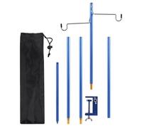 BIGULA Support de lampe de camping amovible en alliage d'aluminium avec double crochet, support pliable portable en alliage d'aluminium durable