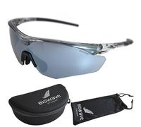 BIGWAVE Pro Active 908 Lunettes de sport - Lunettes de vélo et de course avec cadre TR90 Grilamid incassable, UV400, verres de sécurité de 2 mm, système de changement de disque, garantie 3 ans
