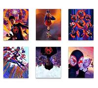 BigWigPrints Spider-Man : Across the Spider-Verse (2023) - Lot de 6 affiches de Miles Morales Gwen Stacy - Décoration murale (20,3 x 25,4 cm)