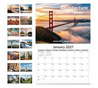 Bigxue Calendrier mural 2027 de janvier à décembre - 12 mois en | Calendrier mural à grande grille pour la maison, l'école, la lecture, l'étude, | Tâche, exercice, entraînement, vacances