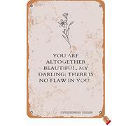 BIGYAK Affiche décorative vintage « You are Altogether Beautiful My Darling » - 20,3 x 30,5 cm - Décoration murale pour la maison, la cuisine, la salle de bain, la ferme, le jardin, le garage