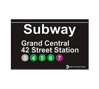 BIGYAK EpochSign Plaque de métro en métal Grand Central Station de Métro New York City 20,3 x 30,5 cm