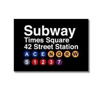 BIGYAK EpochSign Plaque de métro en métal Times Square New York 20,3 x 30,5 cm
