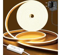Bigzom Ruban LED 2M 24V, IP65 étanche Flexible néon LED Strip 240 Leds, avec Alimentation et Contrôleur pour la Décoration de la Maison, de la Cuisine, du Commerce.