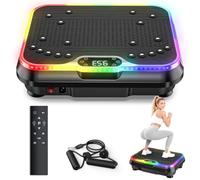 bigzzia Plateforme Vibrante Perte de Poids 150W | Plateforme Vibrante de Massage Lymphatique, Amélioré à Double Moteur Plaque Vibrante, Capacité de 130 kg, 250 Niveaux 2026