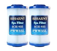 BIHARNT Lot de 2 filtres de spa 4CH-935 compatibles avec PMA-R3/268548 avec poignée fermée, PWW35L, FC-0170, X268554, X268535, 817-4035, 35 m²