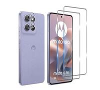 Bihizei Verre Trempé pour Motorola Moto G86 5G, 2 Pièces Film Protection écran et 2 Pièces Caméra Arrière Protecteur, sans Bulles, Double Protection