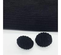 BIHOOA Boutons Ronds recouverts de Tissu en Velours côtelé 10-38mm 10 pièces Boutons en Velours avec Boutons à Tige en métal pour l'artisanat de Manteaux et de vêtements