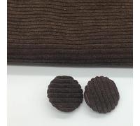BIHOOA Boutons Ronds recouverts de Tissu en Velours côtelé 10-38mm 10 pièces Boutons en Velours avec Boutons à Tige en métal pour l'artisanat de Manteaux et de vêtements