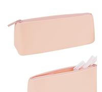 Biiang Trousse à crayons en silicone multifonction avec fermeture éclair pour ranger des crayons ou des cosmétiques