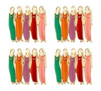 Biiange Lot de 4 épingles en alliage pour sœurs - Design élégant et intéressant - Idéales pour un bal, une fête, une cérémonie de remise de diplôme - 3 x 3,2 x 0,8 cm, 1.18 x 1.26 x 0.31 inches, Métal