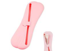 Biiange Porte-pinceaux de maquillage en silicone - Organisateur de pinceaux de maquillage portable pour voyage - Sac à cosmétiques souple (rose), rose, Charmant