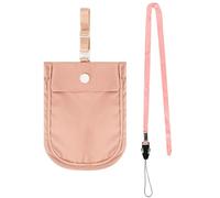 Biiange Portefeuille de voyage pour soutien-gorge, poche de soutien-gorge, portefeuille de voyage léger, pochette secrète avec bandes réglables, sangles de cou pour femmes, passeport, argent, objets