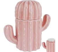 Biiange Q-tip Holder Q-Tip Holder Ceramic, Holder Distributeur pour salle de bain Boîte de rangement Organisation, pour boules de coton, cotons-tiges, médiators (rose)