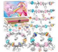 BIIB Idee Cadeau Ado Fille 5-12 Ans, Jouet Enfant DIY Bijoux Enfants Fille, Cool Maker Bracelet Enfant, Calendrier de L'avent, Cadeau Noel Jouet 4 5 6 7 Ans, Activites Manuelles pour Enfants
