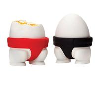 BIIDY Lot de 2 coquetiers en silicone antidérapant en forme de Sumo, durables et portables pour cuisine et salle à manger