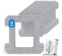 Biigdan 16 Pièces Tampons de Chiffon Nettoyage Compatible avec Ecovacs Winbot W2S/W2S Omni,Microfibre Lavable Robot Laveur de Vitre Rechange Chiffon,Élimine Efficacement Les Taches Sur le Verre