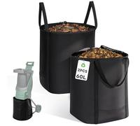 Biigdan 2 Pièces Grand Sac Broyeur Vegetaux et Branches,Indéchirable Remplacer Broyeur Vegetaux Bac avec Cordon de Serrage,Compatible avec la plupart des modèles IKRA ILH 3000 S, IMH et Güde,Noir