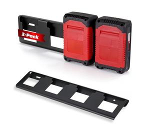 Biigdan 2 Support Batterie,Support Mural Compatible avec Einhell Power X-Change 18V & 36V,Peut Accueillir 8 Batteries Utilitaires,Acier Titane Durable Matériau,pour Garage,Atelier,Abri jardin,Maison