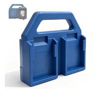 Biigdan 4 Emplacements Portable Support Batteries Compatible avec Batterie Makita 18V,Outils électriques avec poignées Support Porte Batterie,pour Travaux en Extérieur, Ateliers,Garages(ABS, Bleu)