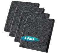 Biigdan 4 Filtre Applicable à Les Systèmes D'échappement SOG,128 x 99 x 22 mm,Filtre à Charbon Actif,Filtre Eponge Compatible avec Les Portes Thetford, Référence 517 000 1