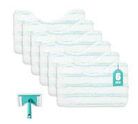 Biigdan 6 Pièces Réutilisable Rechange Compatible avec Leifheit Bath Cleaner Micro Duo Telescope,Housses Rechange Microfibre avec des Poils Spéciaux,Puissant Détachant,pour Carrelage de Salle de Bains