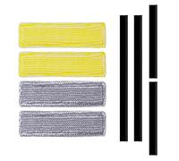 Biigdan Accessoires pour aspirateur de fenêtre Karche, pour Kärcher WV2 WV5 WV7,4 Chiffons de Nettoyage de Rechange et 4 Raclette en Caoutchouc,Haute Performance de Nettoyage