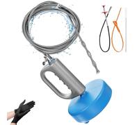 Biigdan Furet Deboucheur Canalisation 10M,Réutilisable Deboucheur Canalisation Professionnel avec Gants,Déboucheur Tuyaux Costume pour Egout, Cuisine, Salle Bain, Toilette, Tuyaux D'évacuation Bouchés