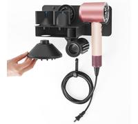 Biigdan Support Seche Cheveux, Porte Seche Cheveux Mural sans Perçage, Accroche Seche Cheveux Métallique, Compatible avec Dyson Supersonic Nural